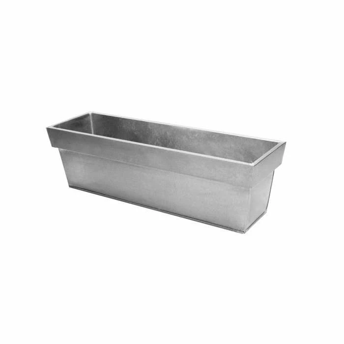 60cm Zinc Edge Silver Trough Planter - By Primrose™ 6 60cm Zinc Edge Silver Trough Planter - By Primrose™ - Image 4