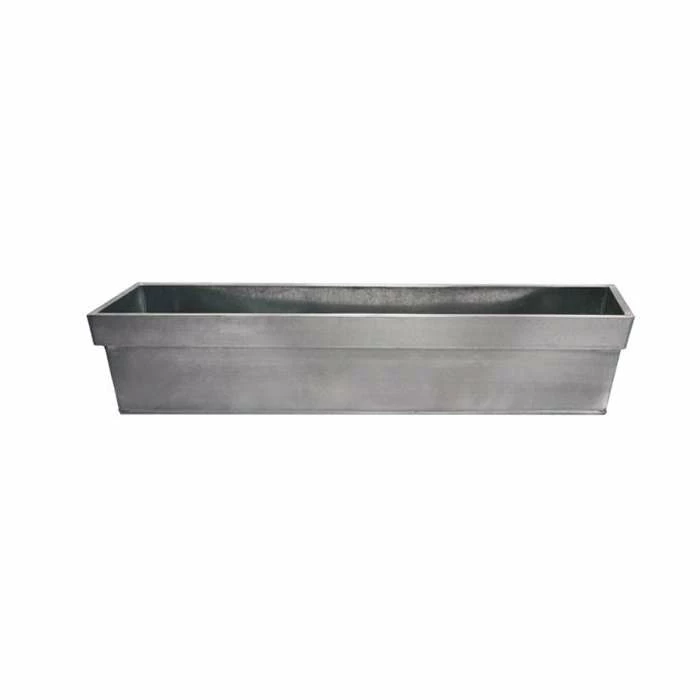60cm Zinc Edge Silver Trough Planter - By Primrose™ 4 60cm Zinc Edge Silver Trough Planter - By Primrose™ - Image 2