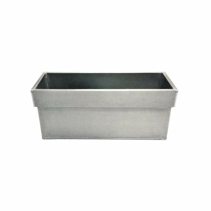 40cm Zinc Edge Silver Trough Planters - By Primrose™ 5 40cm Zinc Edge Silver Trough Planters - By Primrose™ - Image 3