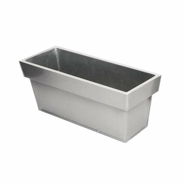 40cm Zinc Edge Silver Trough Planters - By Primrose™ 6 40cm Zinc Edge Silver Trough Planters - By Primrose™ - Image 4