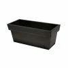 80cm Zinc Edge Pewter Trough Planter - By Primrose™ -Plants outlet store PP0442L rollover image 6807