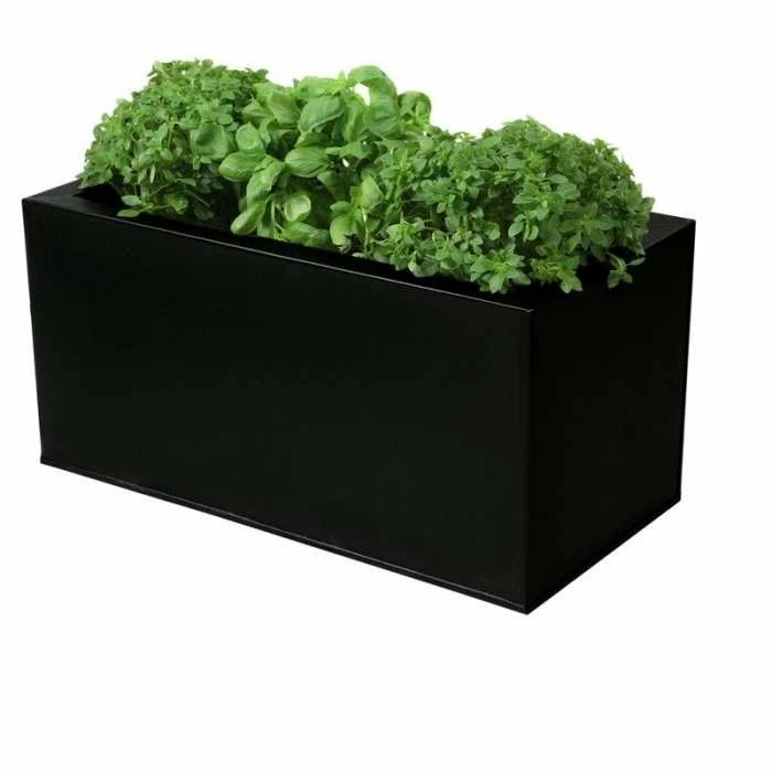 50cm Zinc Black Planter - By Primrose™ 3 50cm Zinc Black Planter - By Primrose™