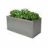 50cm Zinc Silver Kitchen Herb Planter - By Primrose™ -Plants outlet store PP0445 rollover image ce05
