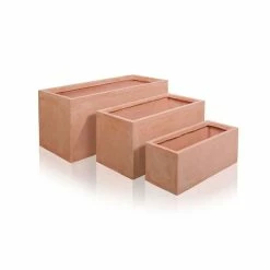 80cm Terracotta Fibrecotta Trough Planter -Plants outlet store PP0450L add image 4 b3e4