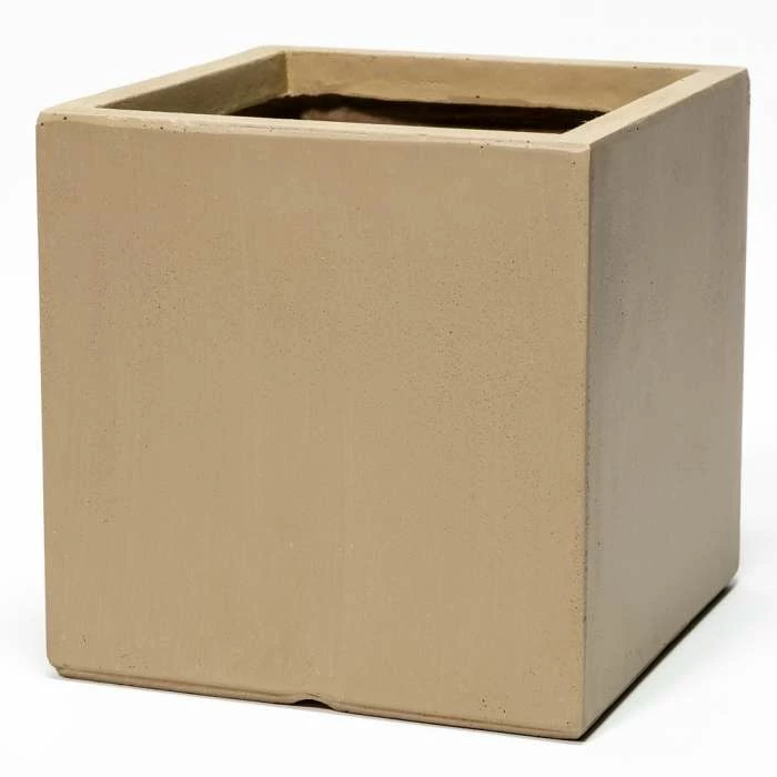 30cm Fibrecotta Medium Sand Cube Pot 4 30cm Fibrecotta Medium Sand Cube Pot - Image 2