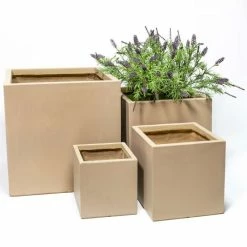 30cm Fibrecotta Medium Sand Cube Pot 14 30cm Fibrecotta Medium Sand Cube Pot -Plants outlet store PP0453M add image 5 0843