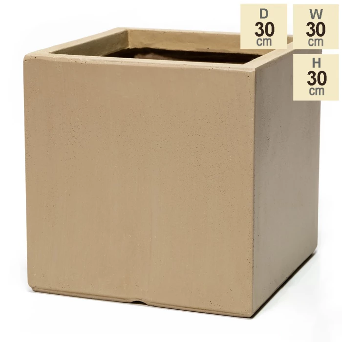 30cm Fibrecotta Medium Sand Cube Pot 9 30cm Fibrecotta Medium Sand Cube Pot - Image 7