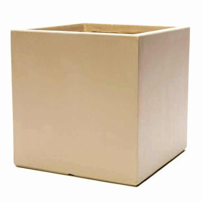 50cm Fibrecotta XL Sand Finish Cube Planter 4 50cm Fibrecotta XL Sand Finish Cube Planter - Image 2