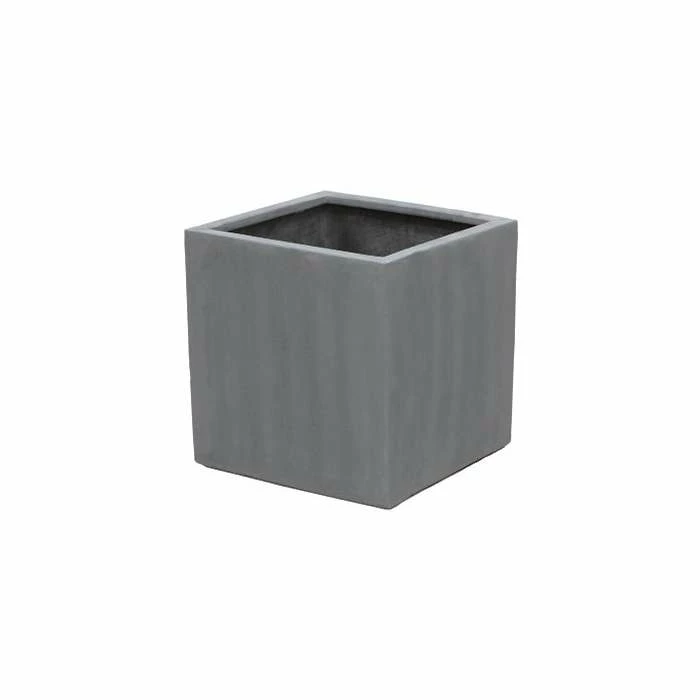 52cm Polystone Grey Cube Planter 6 52cm Polystone Grey Cube Planter - Image 4