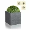 30cm Poly-Terrazzo Medium Black Cube Pot 1 30cm Poly-Terrazzo Medium Black Cube Pot -Plants outlet store PP0462M main image 845d