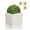 20cm Poly-Terrazzo Small White Cube Pot -Plants outlet store PP0463S main image 8983