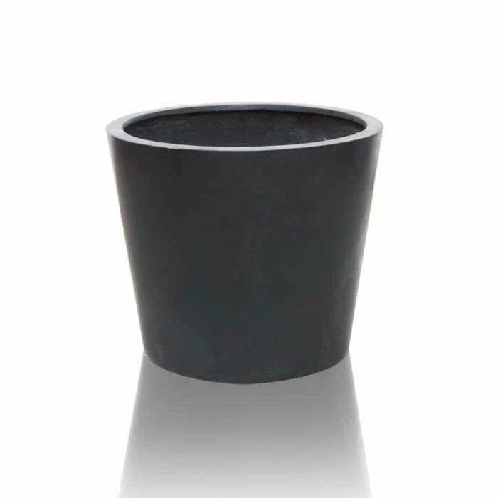 40cm Polystone Medium Black Round Planter 6 40cm Polystone Medium Black Round Planter - Image 4