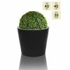 40cm Polystone Medium Black Round Planter -Plants outlet store PP0464M main image 9813