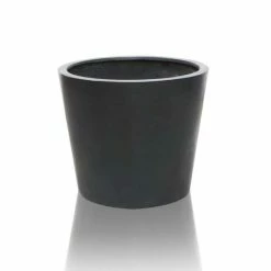 30cm Polystone Small Grey Round Pot Planter -Plants outlet store PP0464S3A add image 2 73bd