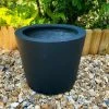 30cm Polystone Small Grey Round Pot Planter -Plants outlet store PP0464S3A main image 11cb