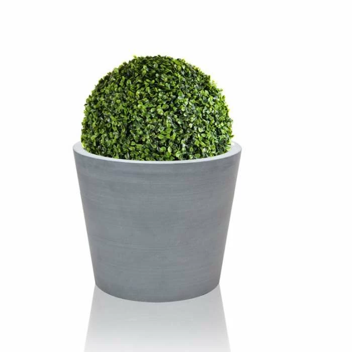 50cm Polystone Large Grey Round Planter 4 50cm Polystone Large Grey Round Planter - Image 2