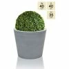 Grey Polystone Round Planter - Medium H35cm X Dia 40cm - 52 Litres -Plants outlet store PP0465M main image d9bc