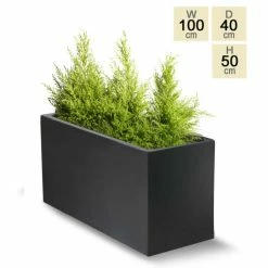 100cm Polystone Large Grey Trough Planter -Plants outlet store PP0472LA add image 4 fab6