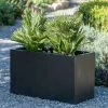 100cm Polystone Large Black Trough Planter -Plants outlet store PP0472L main image ba23