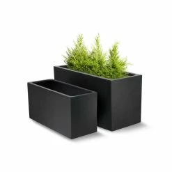 80cm Polystone Small Grey Trough Planter -Plants outlet store PP0472SA add image 4 cdcf