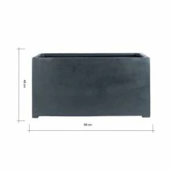 80cm Polystone Small Grey Trough Planter -Plants outlet store PP0472SA rollover image d060