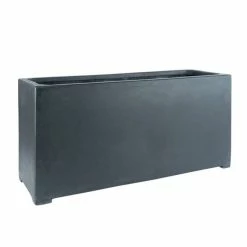 80cm Polystone Small Black Trough Planter -Plants outlet store PP0472S add image 1 fb8e