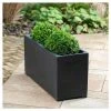 80cm Polystone Small Black Trough Planter -Plants outlet store PP0472S main image 69f2