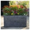 100cm Poly-Terrazzo Large Black Trough Planter 2 100cm Poly-Terrazzo Large Black Trough Planter -Plants outlet store PP0474L main image 574b