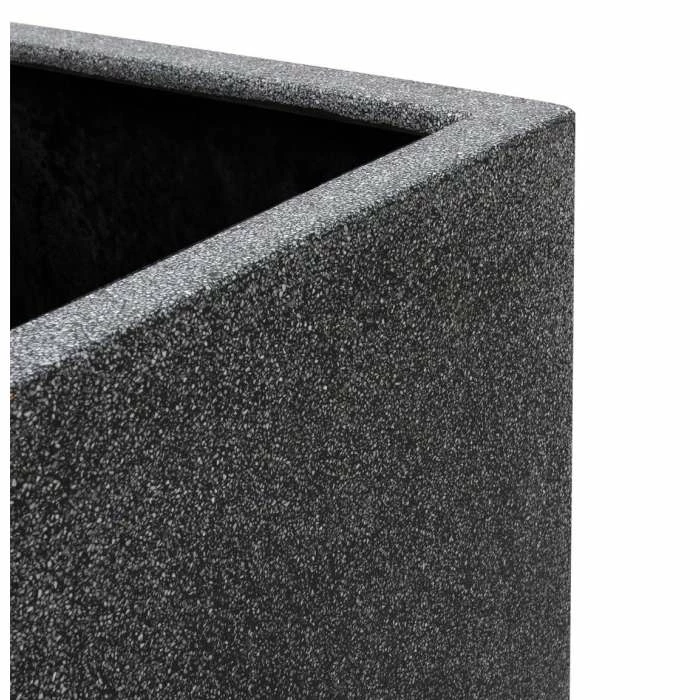 80cm Poly-Terrazzo Small Black Trough Planter 4 80cm Poly-Terrazzo Small Black Trough Planter - Image 2
