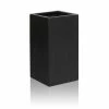 60cm Polystone Small Black Tall Cube Planter -Plants outlet store PP0476S main image c679