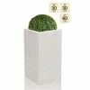 60cm Poly-Terrazzo Small White Tall Cube Planter 2 60cm Poly-Terrazzo Small White Tall Cube Planter -Plants outlet store PP0479S main image 56e3