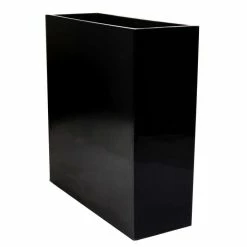 90cm Fibreglass Tall Trough Planter In Matt Black - By Primrose™
