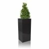 H50cm Zinc Galvanised Tall Platinum Cube Planter - By Primrose™ 2 H50cm Zinc Galvanised Tall Platinum Cube Planter - By Primrose™ -Plants outlet store PP0500S rollover image 84ec