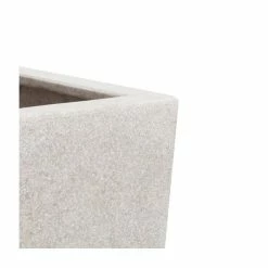 91cm Polyterrazzo White Tall Flared Square Planter -Plants outlet store PP0513 add image 1 fb79