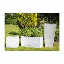 98cm Gloss Fibreglass Trough Planter In White - By Primrose™ -Plants outlet store PP0646L add image 2 021f