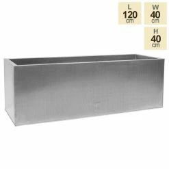 120cm Zinc Galvanised Silver Trough 13 120cm Zinc Galvanised Silver Trough -Plants outlet store PP10700 main image 4ddb
