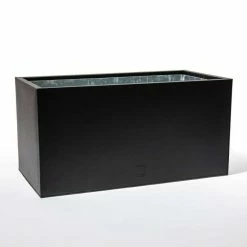 120cm Zinc Galvanised Black Trough