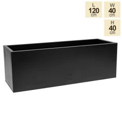 120cm Zinc Galvanised Black Trough -Plants outlet store PP10704 main image ffad