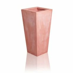51cm Terracotta Fibrecotta Tall Flared Square Planter -Plants outlet store PP1763M add image 3 6b9c