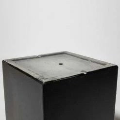 40cm Terracotta Fibrecotta Dark Grey Cube Planter -Plants outlet store PP1764L add image 2 b388