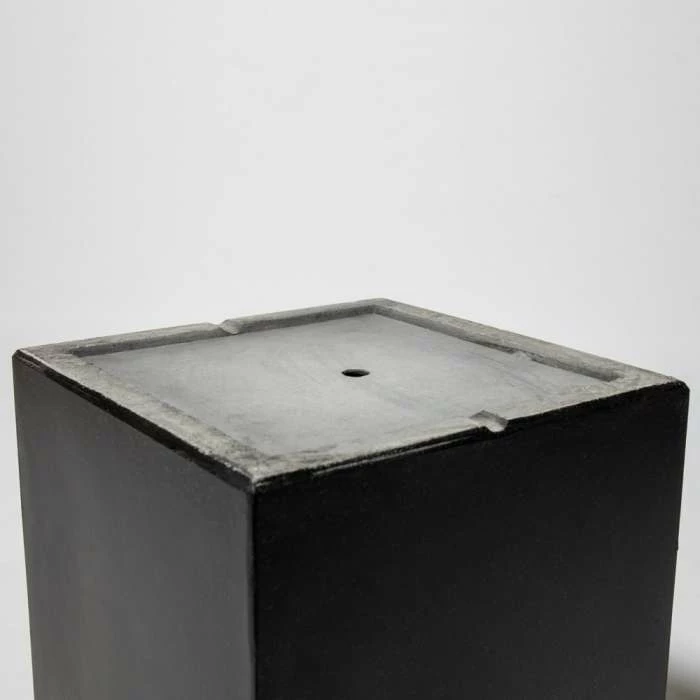 50cm Terracotta Fibrecotta Dark Grey Cube Planter 6 50cm Terracotta Fibrecotta Dark Grey Cube Planter - Image 4