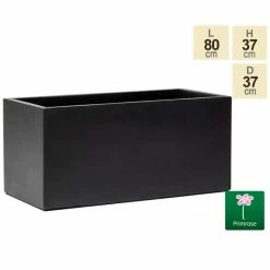 80cm Terracotta Fibrecotta Dark Grey Trough Planter 8 80cm Terracotta Fibrecotta Dark Grey Trough Planter -Plants outlet store PP1765L add image 1 1e38