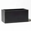 60cm Terracotta Fibrecotta Dark Grey Trough Planter -Plants outlet store PP1765M rollover image 73c7