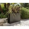 89cm Black Zinc Tall Trough Planter With Insert - By Primrose™ -Plants outlet store PP1772M main image f320