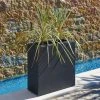 80cm Black Zinc Tall Trough Planter With Insert - By Primroseâ„¢ 1 80cm Black Zinc Tall Trough Planter With Insert - By Primroseâ„¢ -Plants outlet store PP1772S main image 80cc