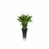 H31cm Black Square Flared Planter - By Primrose™ -Plants outlet store PP1841S1 rollover image 991c