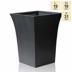 H31cm Black Square Flared Planter - By Primrose™ 13 H31cm Black Square Flared Planter - By Primrose™ -Plants outlet store PP1841S1 ac94