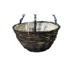 Set Of Two 35cm Dark Rattan Hanging Basket Planters 1 Set Of Two 35cm Dark Rattan Hanging Basket Planters -Plants outlet store PP1937X2 main image 62ec