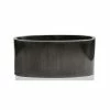 W60cm Platinum Low Oval Zinc Galvanised Planter - By Primrose™ -Plants outlet store PP1975 rollover image f584