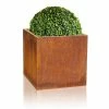 H60cm Large Corten Steel Cube Planter 1 H60cm Large Corten Steel Cube Planter -Plants outlet store PP2025L main image 42d9